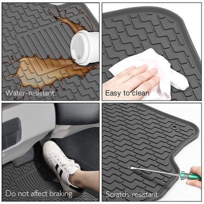 2015-2024 Ford F-150 Crew Cab Latex Floor Mats All Weather Carpet