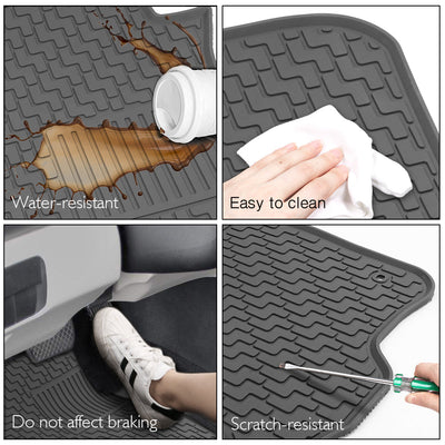 2012-2015 Honda Civic Floor Mats Latex Rubber Front Second Row