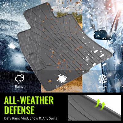 2016-2021 Honda Civic Latex Floor Mats Liner All Weather Carpets