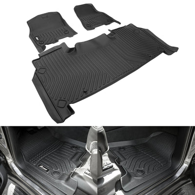 Car Floor Mat for 2019-2024 Ram 1500 Crew Cab All Weather 3D  TPE 3PC