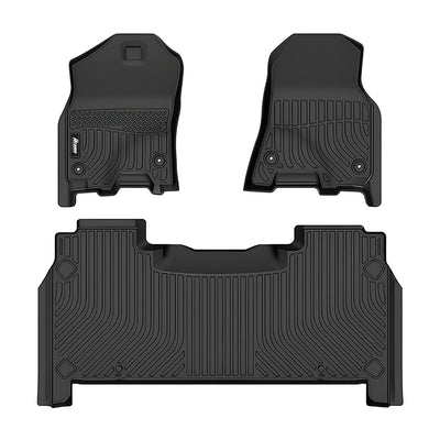 Car Floor Mat for 2019-2024 Ram 1500 Crew Cab All Weather 3D  TPE 3PC