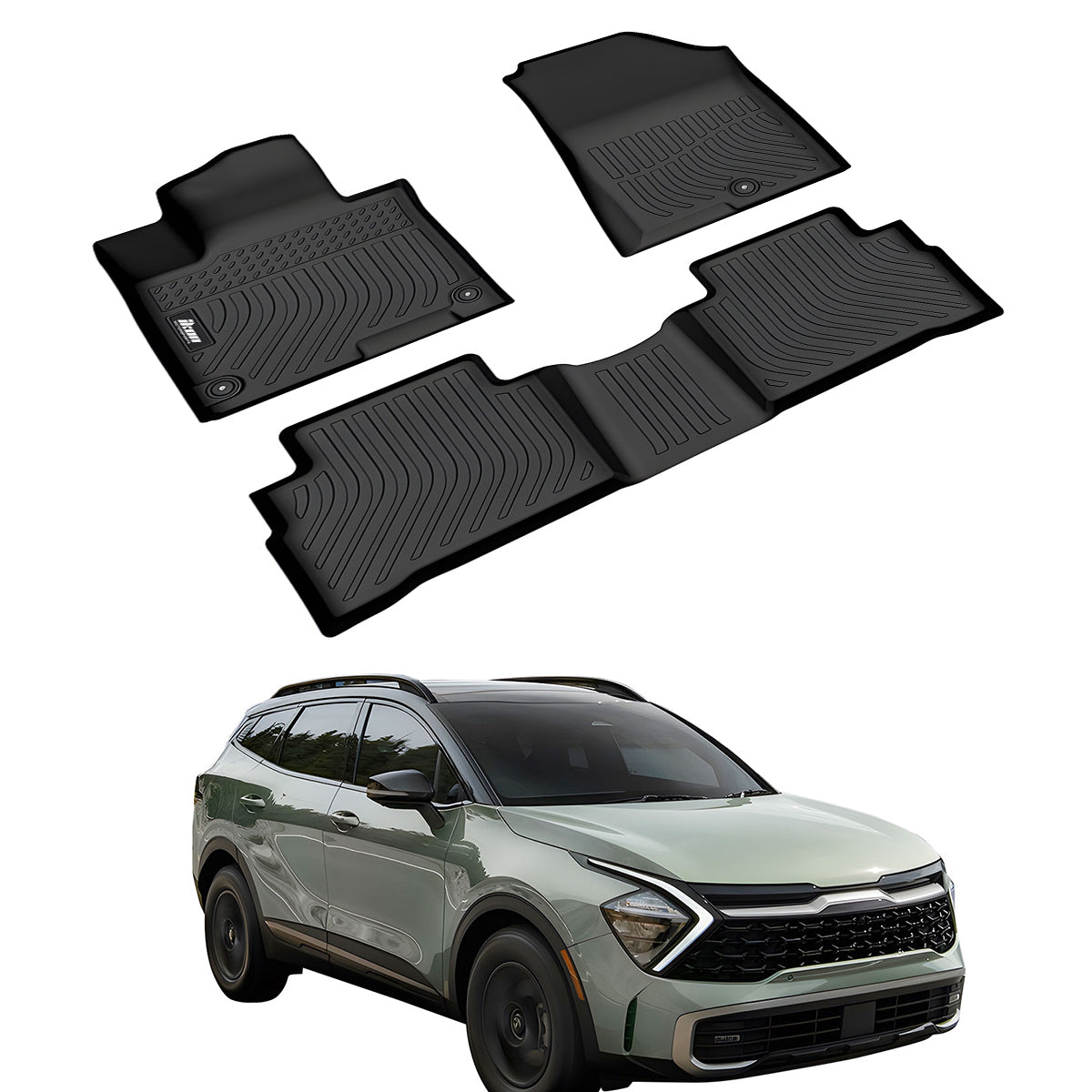 Floor Mat for 2023-2025 Kia Sportage EX LX All Weather 3D Molded TPE