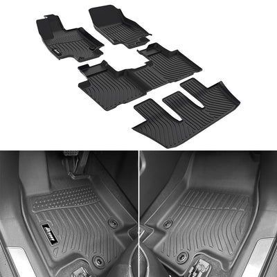 2024-2025 Toyota Grand Highlander 7 Seats 3D Floor Mats Carpet TPE