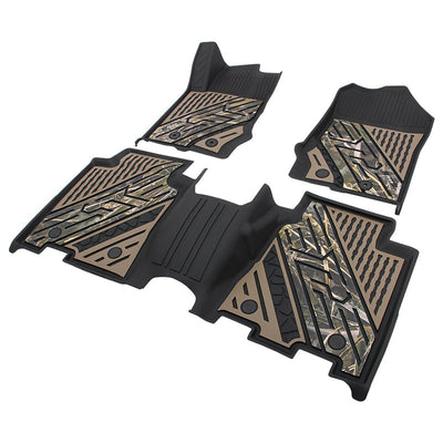 2021-2025 Ford Bronco 4DR Floor Mats TPE Carpets Black w/ Camouflage