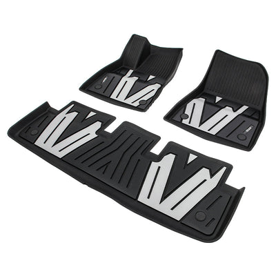 2024-2025 Tesla Model 3 3D Floor Mats Liner Black& Gray TPE Injection