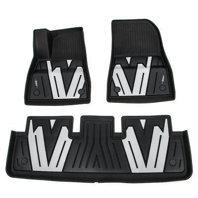 2024-2025 Tesla Model 3 3D Floor Mats Liner Black& Gray TPE Injection