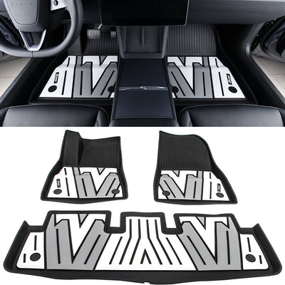 2024-2025 Tesla Model 3 3D Floor Mats Black Gray White TPE Injection