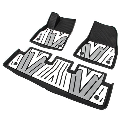 2024-2025 Tesla Model 3 3D Floor Mats Black Gray White TPE Injection