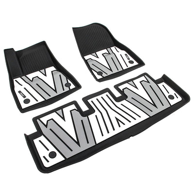 2024-2025 Tesla Model 3 3D Floor Mats Black Gray White TPE Injection