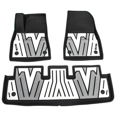 2024-2025 Tesla Model 3 3D Floor Mats Black Gray White TPE Injection