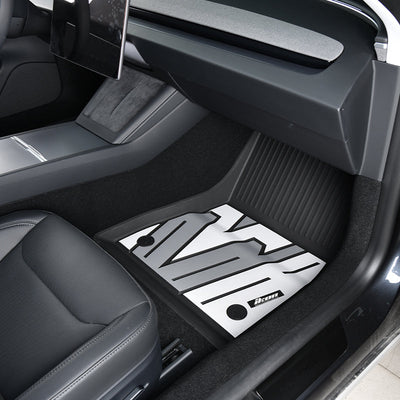 2024-2025 Tesla Model 3 3D Floor Mats Black Gray White TPE Injection