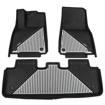 2020-2024 Tesla Model Y 3D Floor Mats Liner Black& Gray TPE Injection