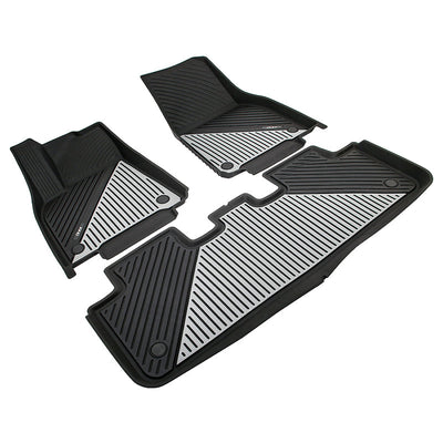 2020-2024 Tesla Model Y 3D Floor Mats Liner Black& Gray TPE Injection