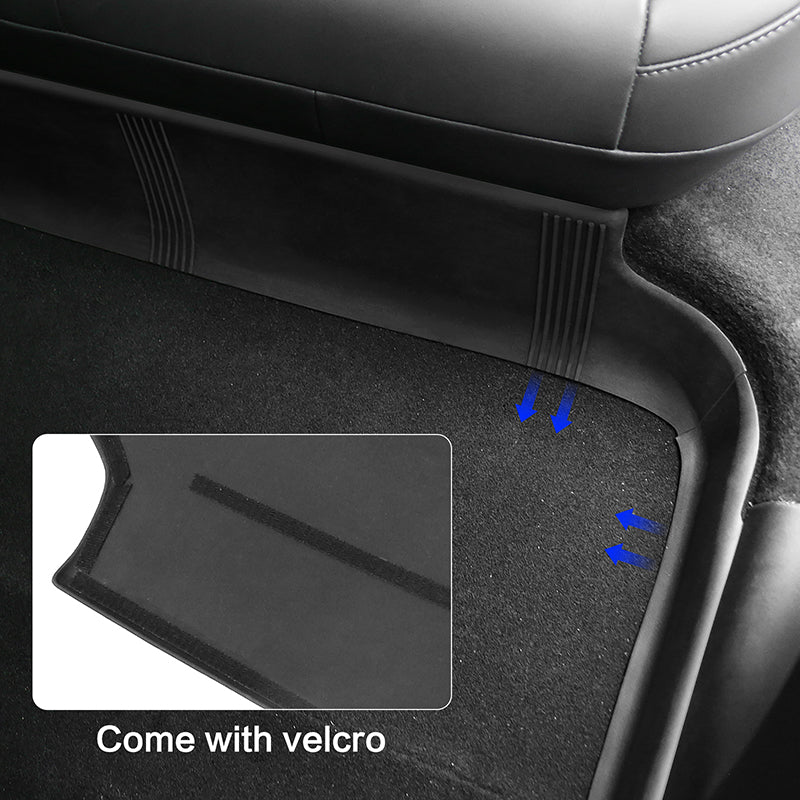Car Floor Mat for 2020-2024 Tesla Model Y Black Rear Anti-kick TPE