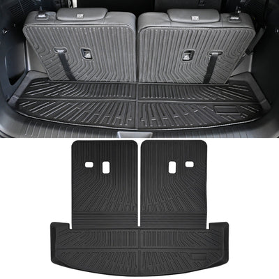 2024-2025 Hyundai Santa Fe Trunk Mat W/ Backrest Rear Seat Liner Black