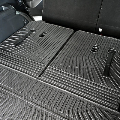 2024-2025 Hyundai Santa Fe Trunk Mat W/ Backrest Rear Seat Liner Black