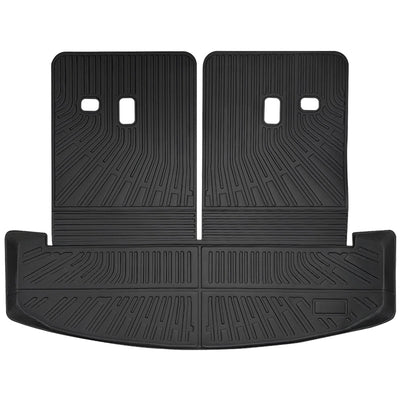 2024-2025 Hyundai Santa Fe Trunk Mat W/ Backrest Rear Seat Liner Black
