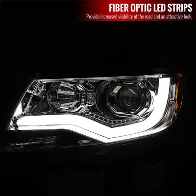 Spec-D 15-22 Chevy Colorado Headlights LED Bar Projector Chrome