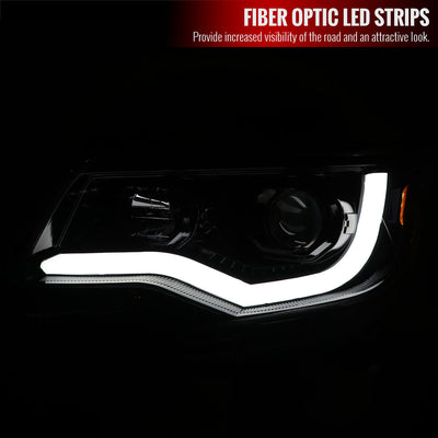 Spec-D 15-22 Chevy Colorado Headlights LED Bar Projector Jet Black