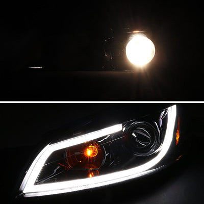 Spec-D 06-16 Impala/Monte Carlo Headlights LED Bar Black/Clear