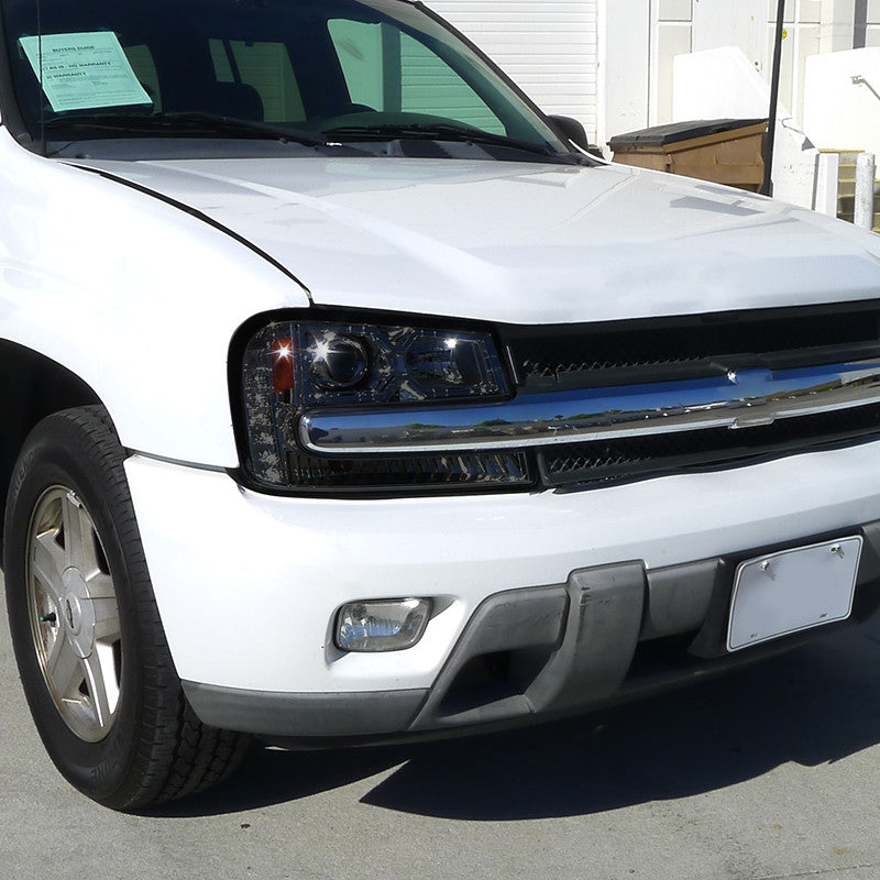 Spec-D 02-09 Chevy Trailblazer Projector Headlights Smoked