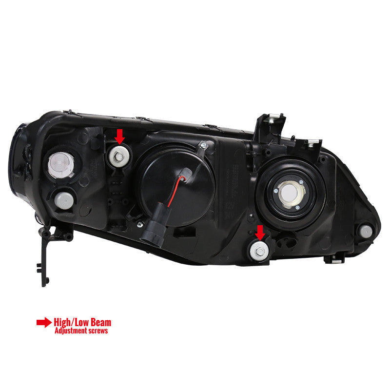 Spec-D 06-11 Civic Retro Projector Headlights Black 4Dr