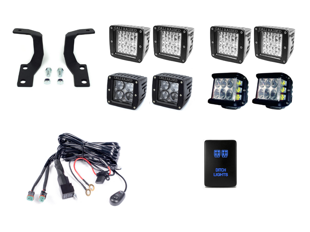 Low Profile 4Runner LED Ditch Light Brackets/Combo | Toyota 4Runner Ditch Lights 2010-2024
