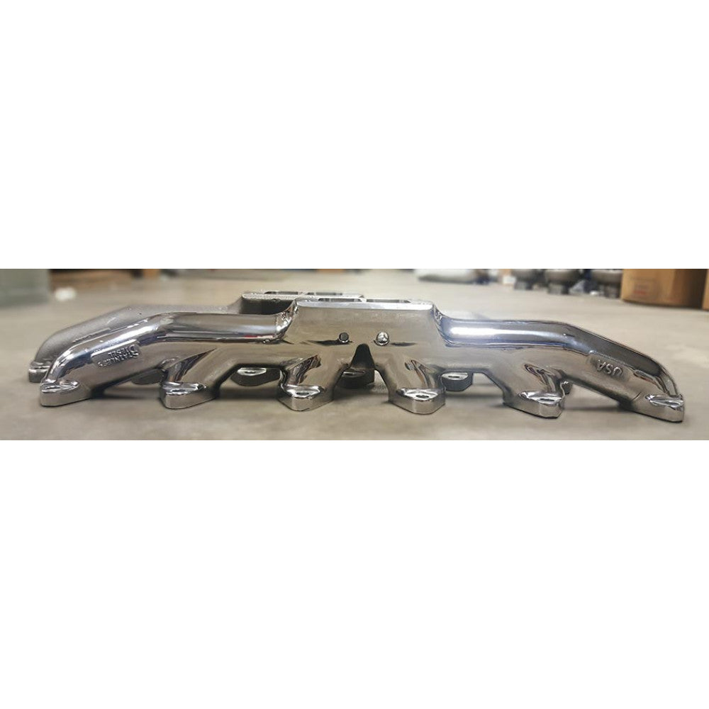 Competition T-6 12V 0* Valve Stainless Diesel Exhaust Manifold