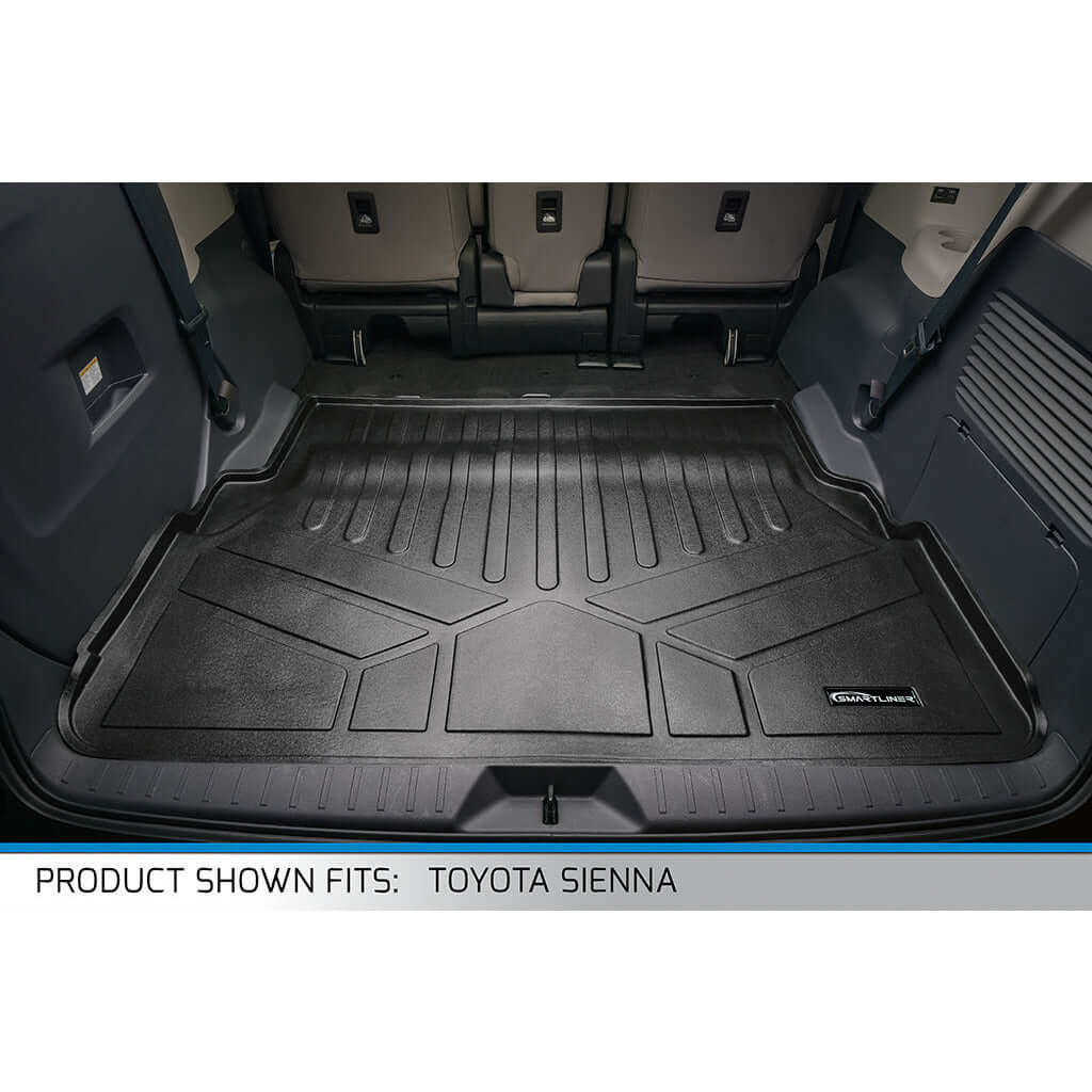 SMARTLINER Custom Fit Floor Liners For 2021-2026 Toyota Sienna with 2nd Row Bucket Seats and Spare Tire