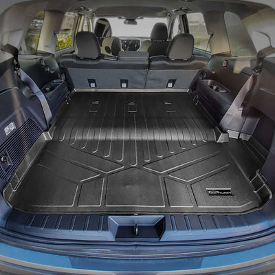 Smart Trim™ Custom Fit Floor Liners For 2019-2025 Subaru Ascent with 2nd Row Bench Seat and No Subwoofer in the Cargo Area