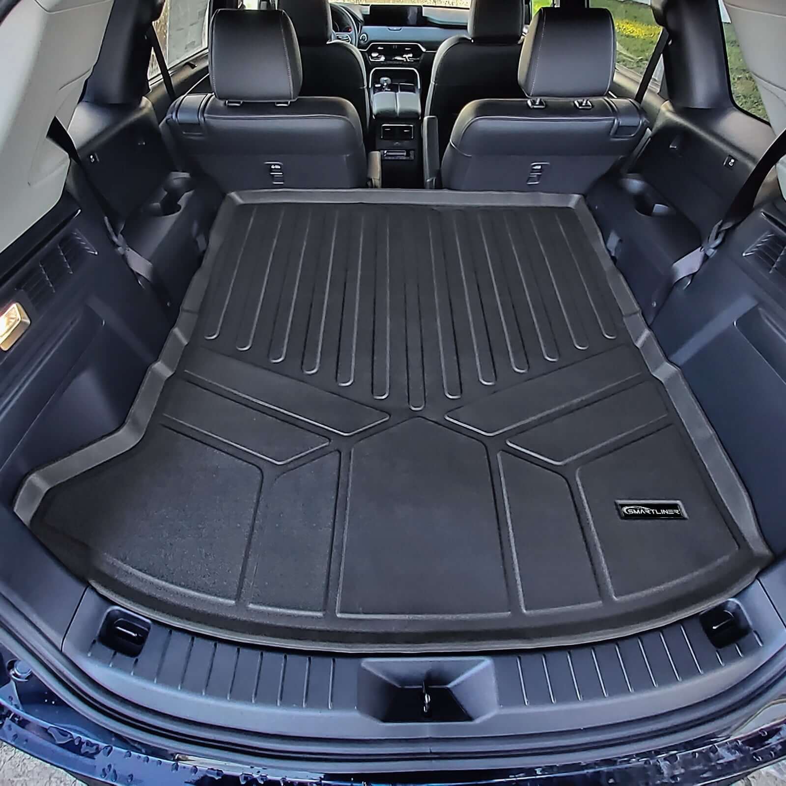 SMARTLINER Custom Fit Floor Liners For 2024-2025 Mazda CX-90 Plug-In Hybrid (Only Fits 2nd Row Bucket Seats With Center Console)