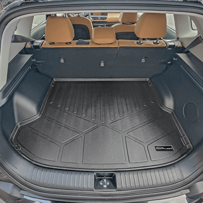 SMARTLINER All Weather Protection Custom Fit Black Cargo Liner Compatible With 2024 - 2026 Kia Seltos with Cargo Area in Upper Position with Subwoofer