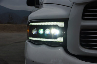 AlphaRex 02-05 Dodge Ram NOVA-Series LED Projector Headlights Black