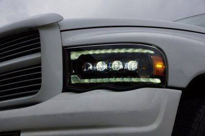 AlphaRex 02-05 Dodge Ram NOVA-Series LED Projector Headlights Black