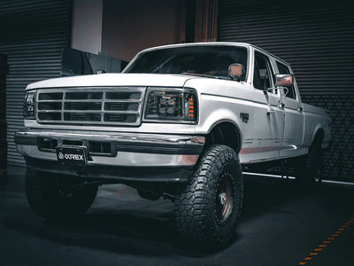 AlphaRex 92-96 Ford F-Series/Bronco NOVA-Series LED Projector Headlights Black