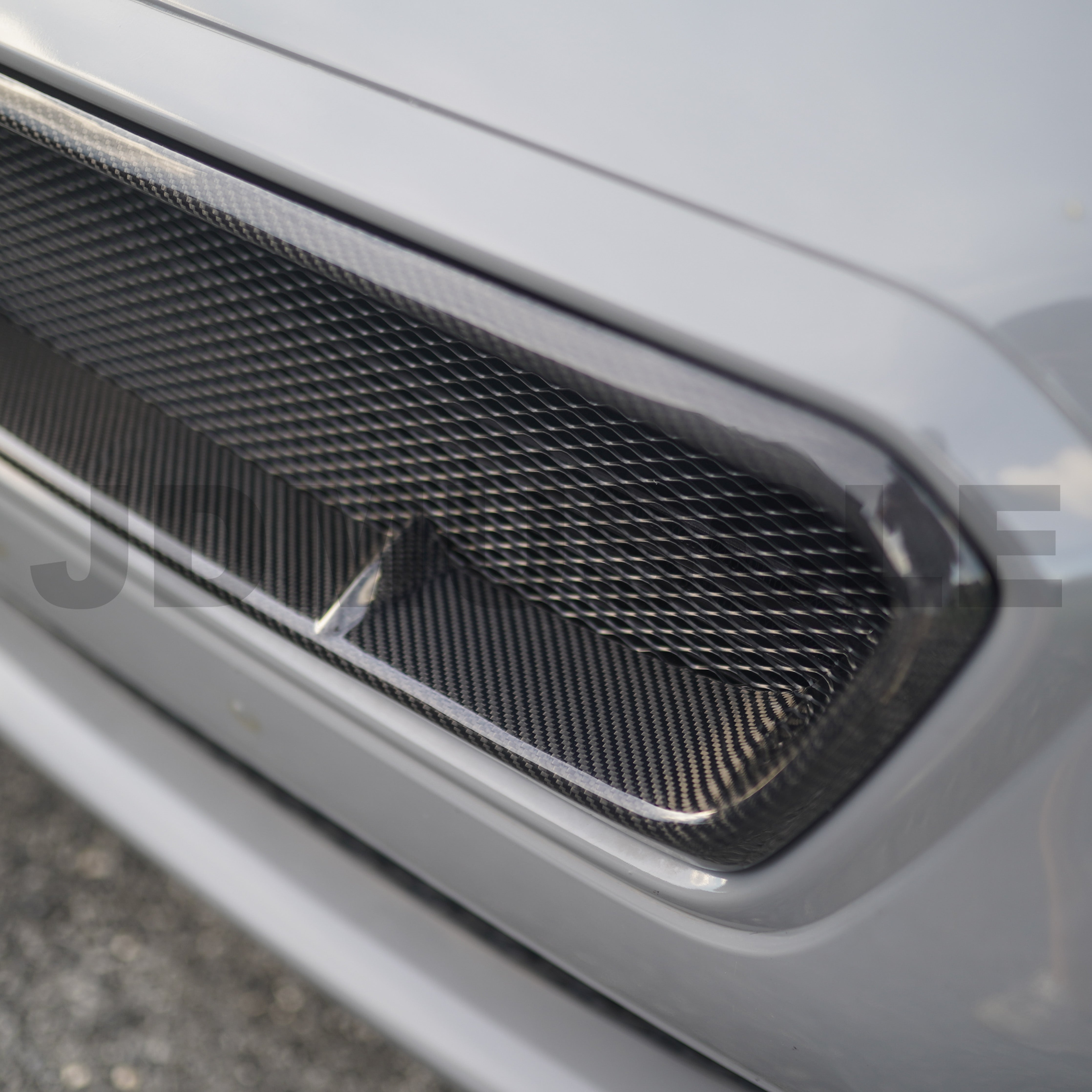 JDMuscle Tanso Carbon Fiber / Gloss Black Grille V4 - 15-17 WRX/STI