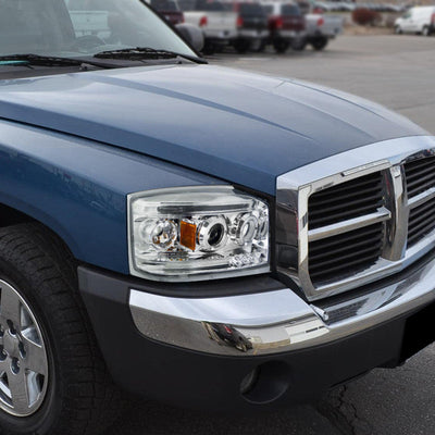 Spec-D 05-07 Dodge Dakota Halo Projector Headlights Chrome