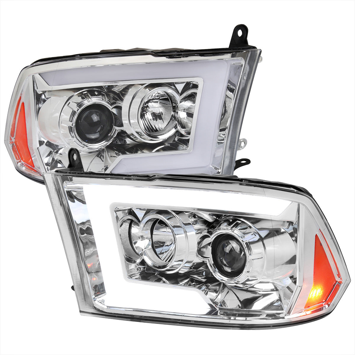 Spec-D 09-18 Dodge Ram 1500 2500 3500 Projector Headlights Chrome
