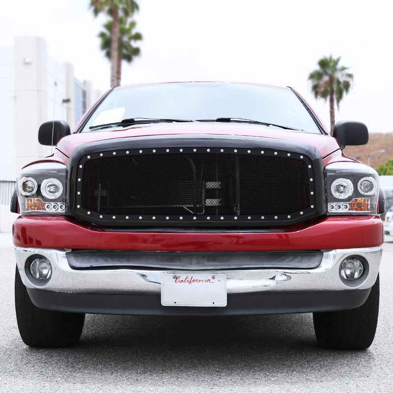 Spec-D 06-08 Dodge Ram Halo LED Projector Headlights Black