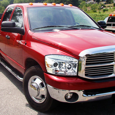 Spec-D 06-08 Dodge Ram Halo LED Projector Headlights Chrome