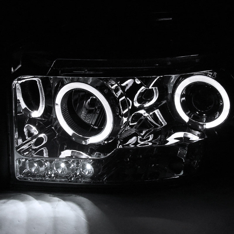 Spec-D 06-08 Dodge Ram Halo LED Projector Headlights Chrome