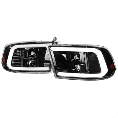 Spec-D 19-24 Dodge Ram 1500 Classic Projector Headlights Black/Clear