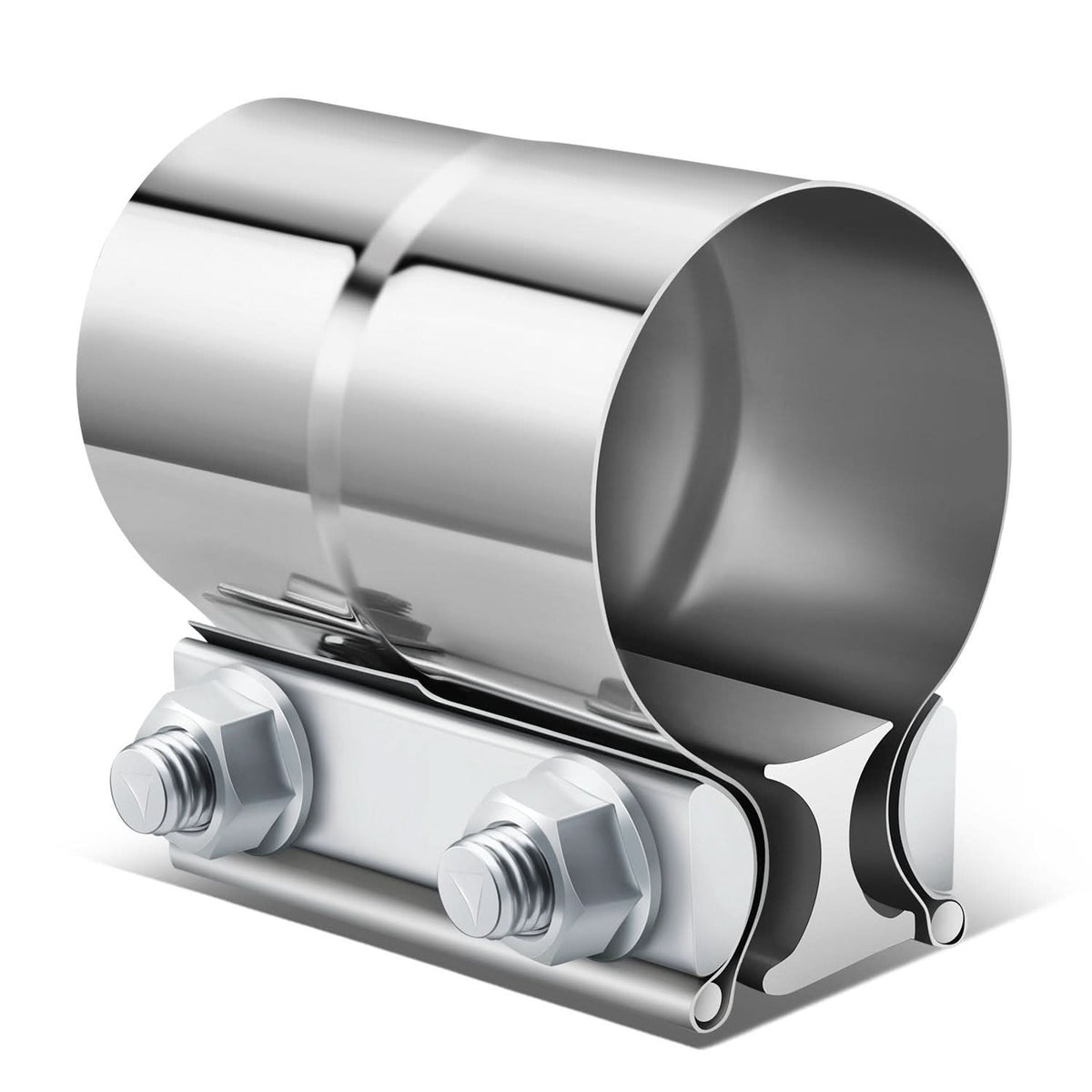 2.0" Lap Joint Exhaust Band Clamp Muffler Sleeve Coupler Stainless Steel