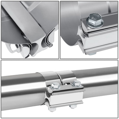 3.0" Lap Joint Exhaust Band Clamp Muffler Sleeve Coupler Stainless Steel