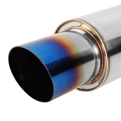 Universal 3.0" Tip 2.0" Inlet Performance Muffler 14.7" Total Length