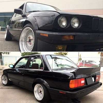 Fender Flares For 1984-1992 BMW E30 3-Series Coupe PU Black MDP Style