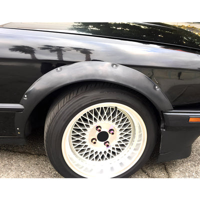 Fender Flares For 1984-1992 BMW E30 3-Series Coupe PU Black MDP Style