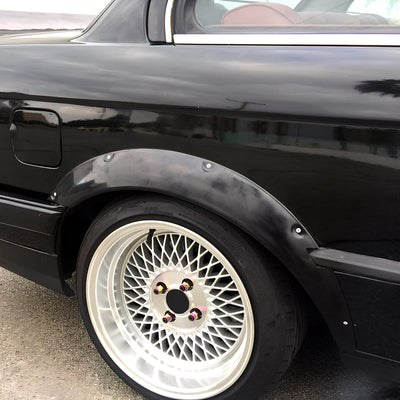 Fender Flares For 1984-1992 BMW E30 3-Series Coupe PU Black MDP Style