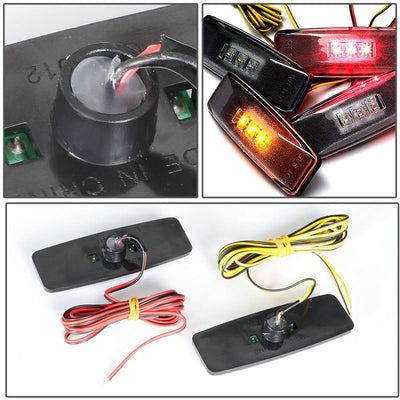 94-02 Dodge Ram 1500 2500 3500 Dually Smoke Fender Light Set 4PC
