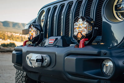 Baja Designs Jeep JL/JT Rubicon Steel Bumper LED Light Kit LP4 w/Upfitter